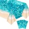 3Pcs Beach Party Birthday Decoration Summer Ocean Wave Waterproof Tablecloth (108 x 54In)